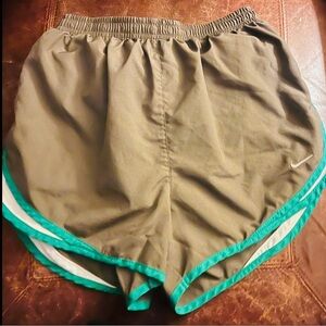Nike Gray and Green Athletic Shorts Performance